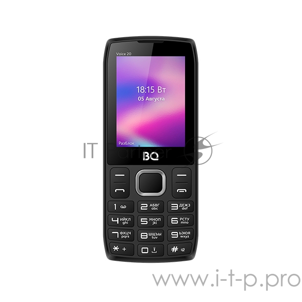 Мобильный телефон BQ 2400L Voice 20 Black/Blue SC9820E, 2, 1.3 GHZ, Android 4.4, 512 MB, 4 GB, 2G GSM 850/900/1800/1900, 3G 3G WCDMA 900/2100MГц, 4G B1/B3/B7/B20, WiFi IEEE 802.11 b/g/n, Bluetooth Версия 4.0, GPS GPS, A-GPS, Глонасс, VoLTE Экран: 2.4