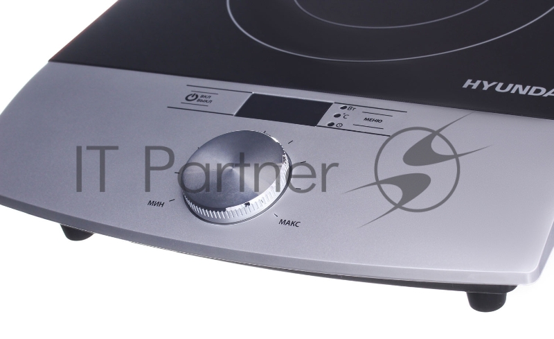 Плита Электрическая Hyundai HYC-0102 серебристый/черный стеклокерамика (настольная)