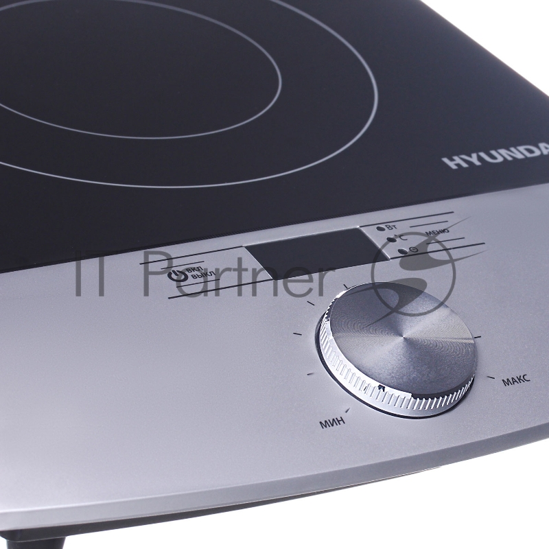 Плита Электрическая Hyundai HYC-0102 серебристый/черный стеклокерамика (настольная)