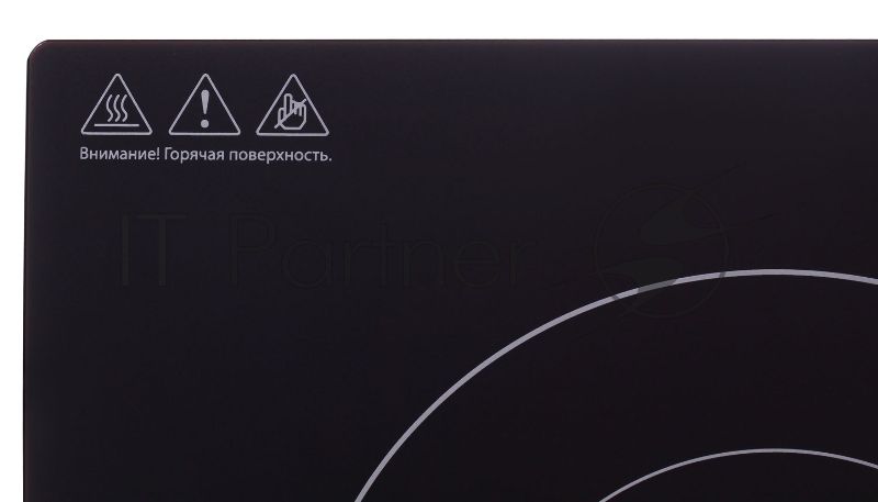 Плита Электрическая Hyundai HYC-0102 серебристый/черный стеклокерамика (настольная)