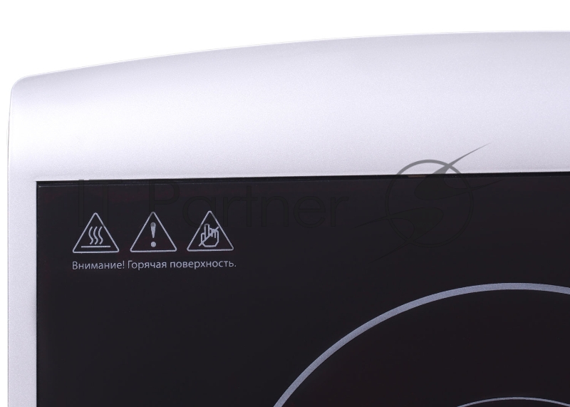 Плита Электрическая Hyundai HYC-0103 серебристый/черный стеклокерамика (настольная)