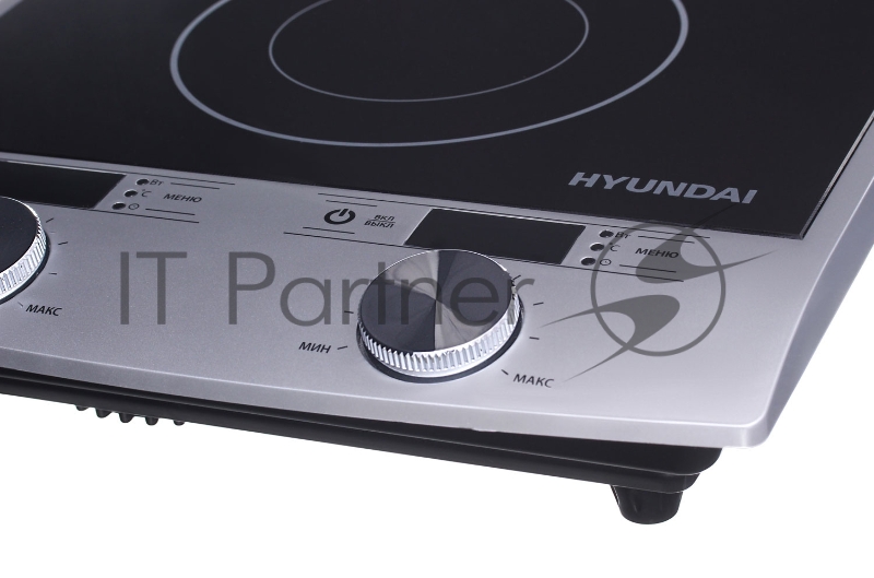 Плита Электрическая Hyundai HYC-0103 серебристый/черный стеклокерамика (настольная)