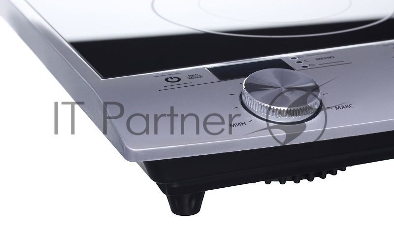 Плита Электрическая Hyundai HYC-0103 серебристый/черный стеклокерамика (настольная)