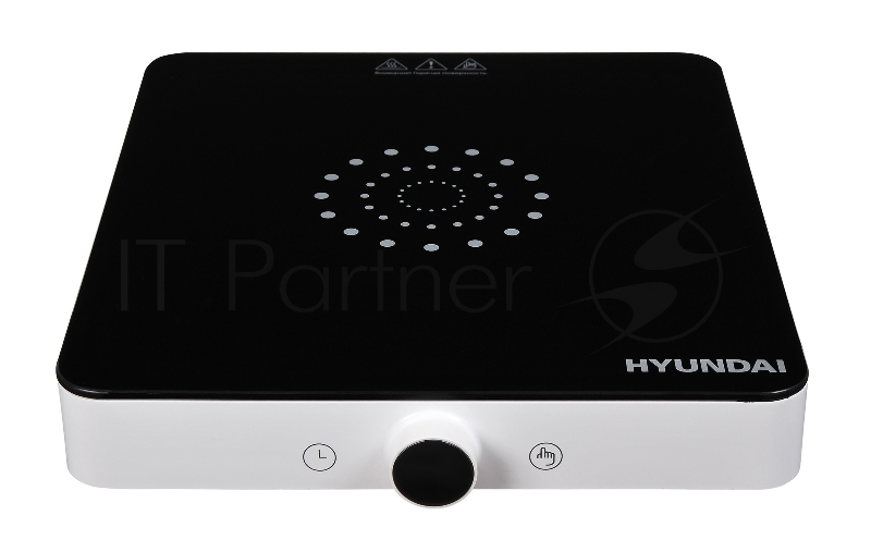 Плита Электрическая Hyundai HYC-0105 белый стеклокерамика (настольная)