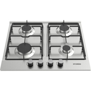 Газовая варочная поверхность Hyundai HHG 6430 IX нержавеющая сталь