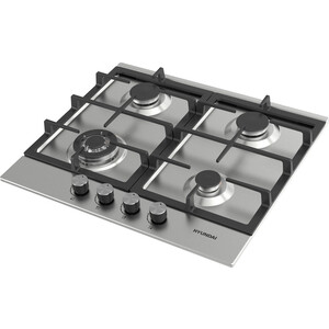 Газовая варочная поверхность Hyundai HHG 6435 IX нержавеющая сталь