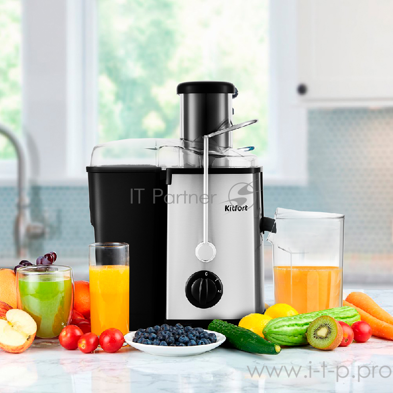 Центробежная соковыжималка Kitfort КТ-1116 Мощ 600 Вт,