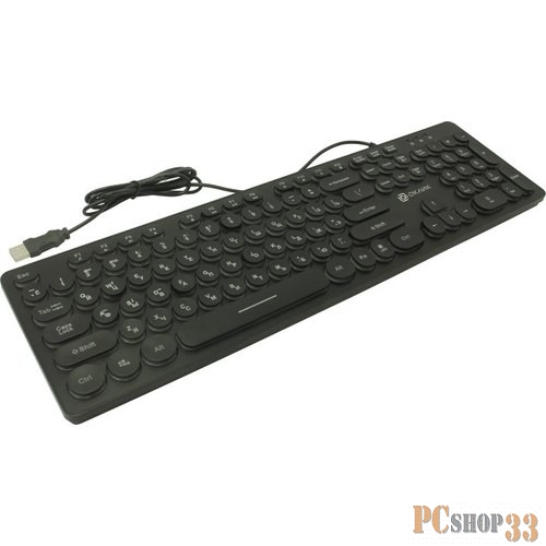 Клавиатура Oklick 420MRL черный USB slim Multimedia LED