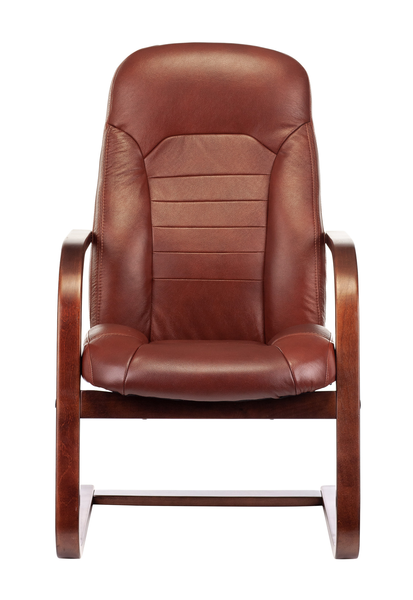 Кресло Бюрократ T-9923WALNUT-AV низкая спинка светло-коричневый Leather Eichel кожа