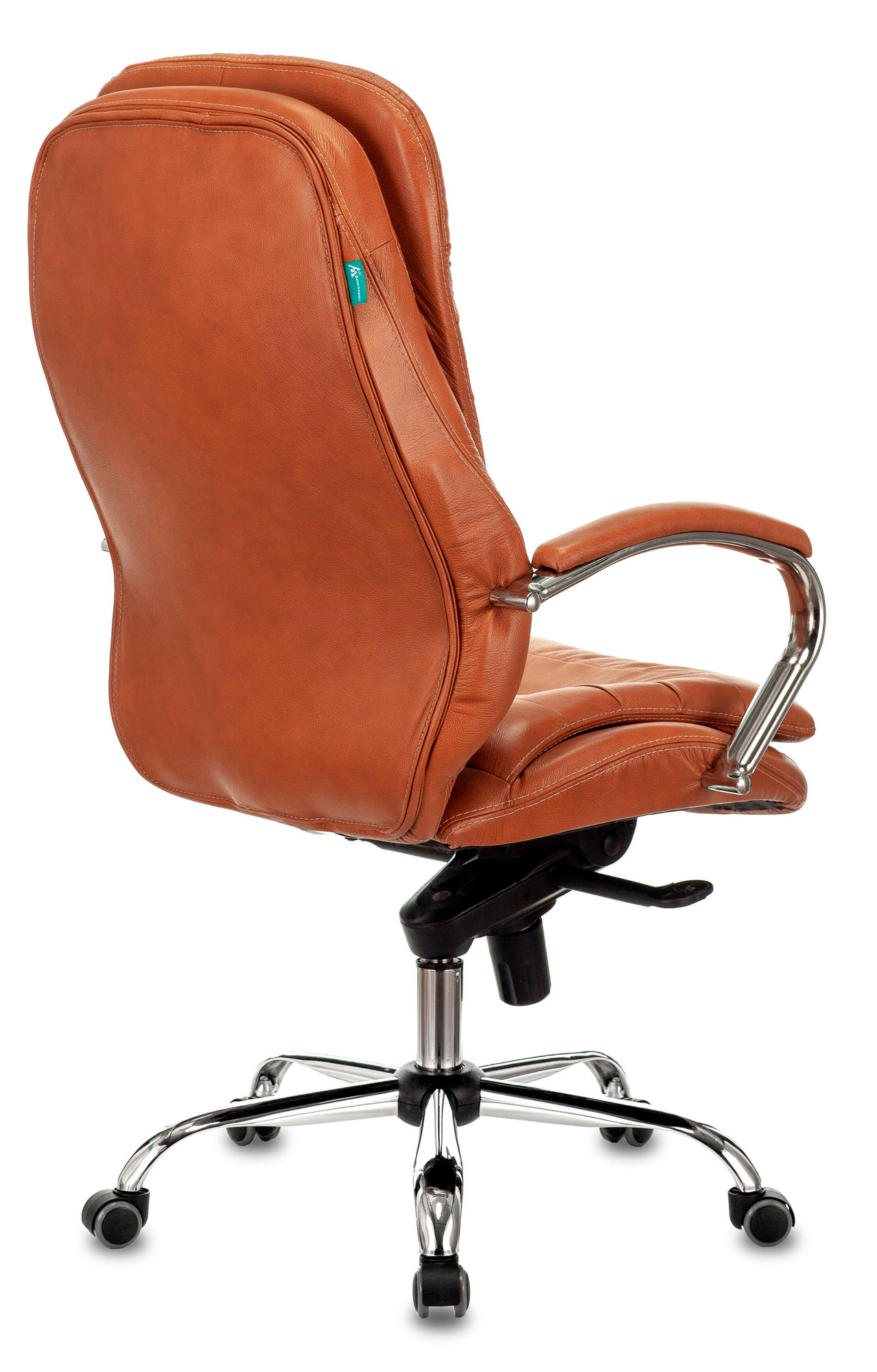 Кресло руководителя Бюрократ T-9950 рыжий Leather Ontano кожа крестовина хром