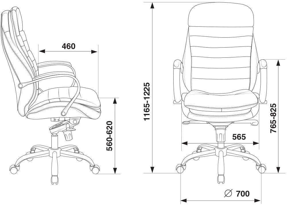 Кресло руководителя Бюрократ T-9950 рыжий Leather Ontano кожа крестовина хром