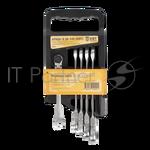 Набор гаечных комбинированных трещоточных ключей НТКШ-5 (8-14) | 79201 | КВТ