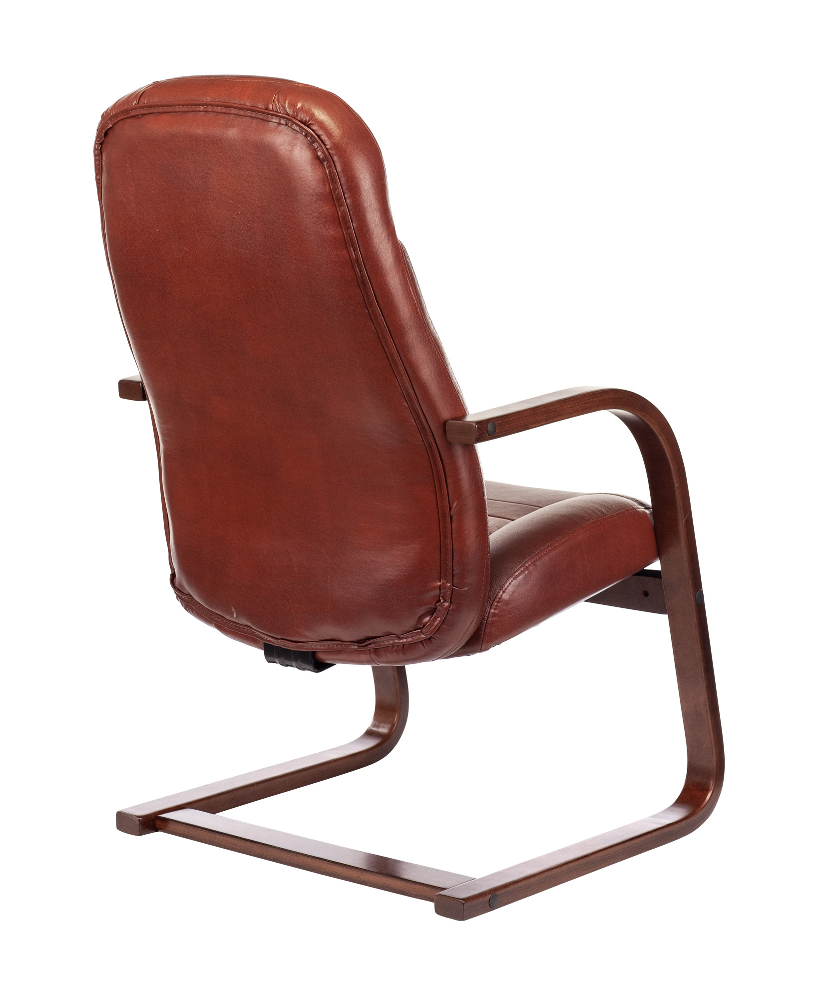 Кресло Бюрократ T-9923WALNUT-AV низкая спинка светло-коричневый Leather Eichel кожа