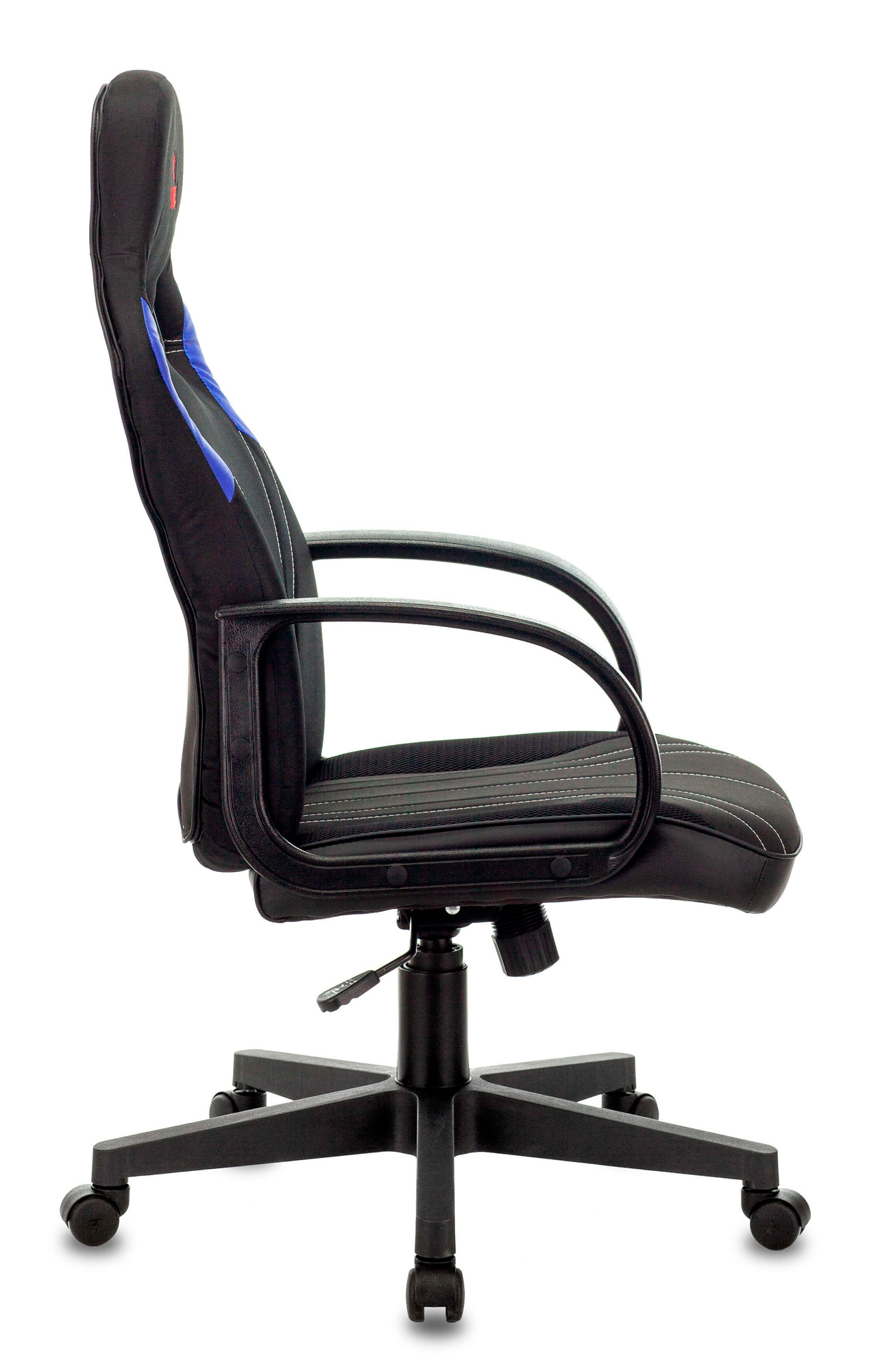 Кресло игровое Бюрократ ZOMBIE RUNNER черный/синий искусст.кожа/ткань