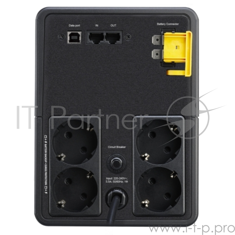 Источник бесперебойного питания APC Back-UPS BX1600MI-GR 900Вт 1600ВА черный