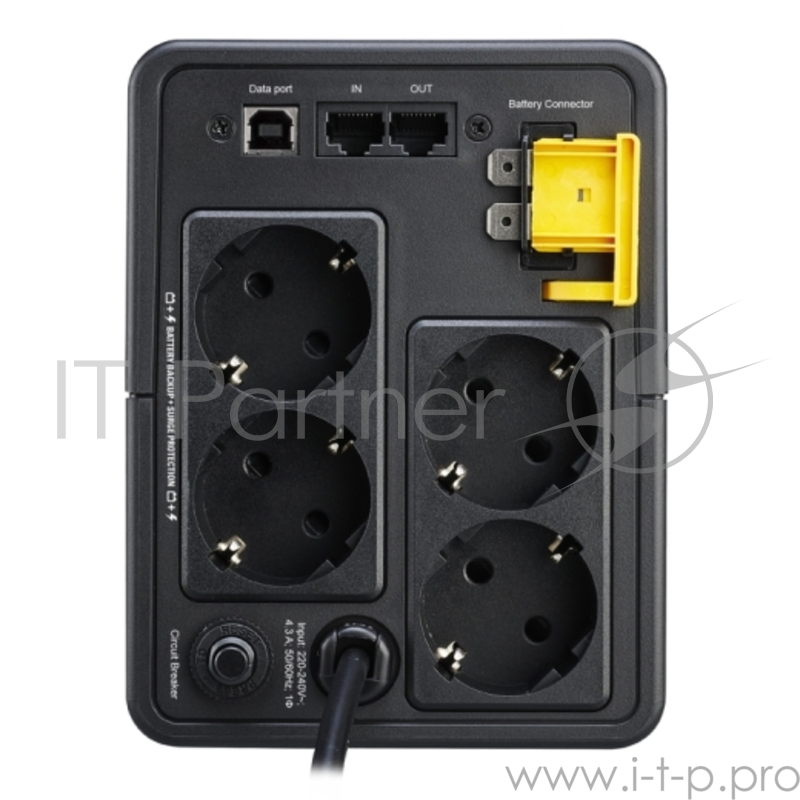 Источник бесперебойного питания APC Back-UPS BX950MI-GR 520Вт 950ВА черный