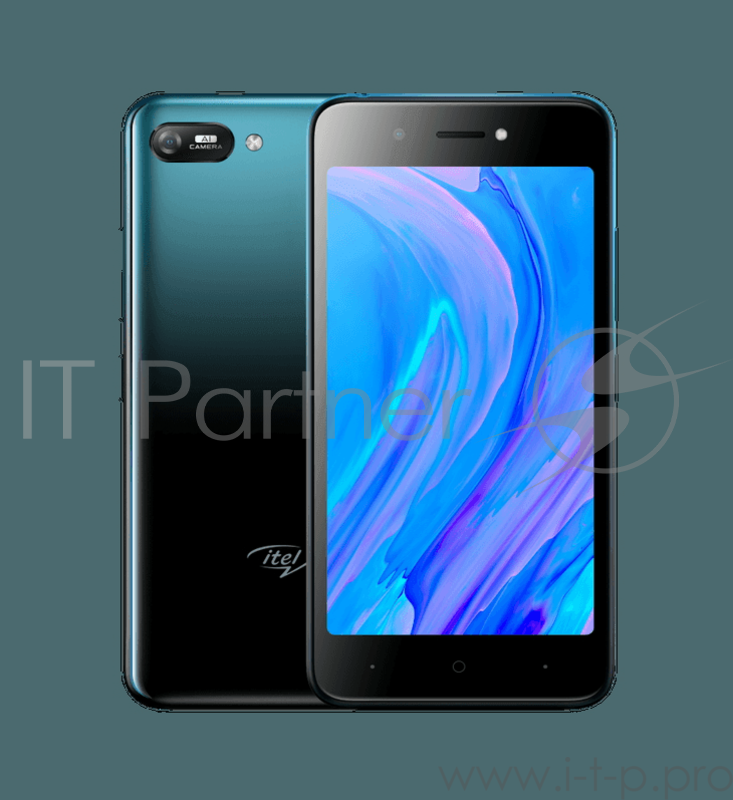Смартфон Itel A25 L5002 Gradation Sea Blue, 5 16:9 1280x720, 1.4GHz, 4 Core, 1 GB, 16GB, up to 32GB flash, 5 MP/2Mpix, 2 Sim, 2G, 3G, LTE, BT, Wi-Fi, GPS, Micro-USB, 3020mAh, Android 9 Pie (версия Go), 89g, 145,3 ммx72 ммx9,85 мм, face ID, Fingerprin