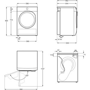 Сушильная машина ELECTROLUX EW9H1R89B , 9 кг, класс энергоэффективности A+++, глубина 60 см, большой ЖК дисплей, инверторный двигатель, конденсационная сушка c технологией Heat Pump, объемный датчик влажности 3DScan, WiFi
