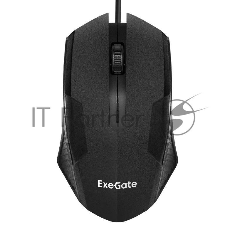 Мышь ExeGate SH-9025L5 (USB, оптическая, 1000dpi, 3 кнопки и колесо прокрутки, длина кабеля 2,55м, черная, OEM)
