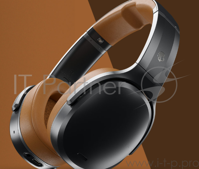 Наушники Skullcandy беспроводные полноразмерные CRUSHER WIRELESS OVER-EAR W/ANC, черно-охровые