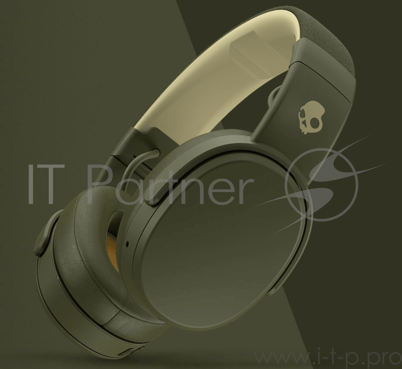 Наушники Skullcandy беспроводные полноразмерные CRUSHER WIRELESS OVER EAR, желто-оливковые