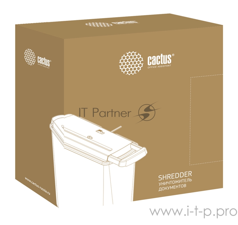 Шредер Cactus CS-SH-6-7-6 (секр.Р-2)/ленты/6лист./7лтр.