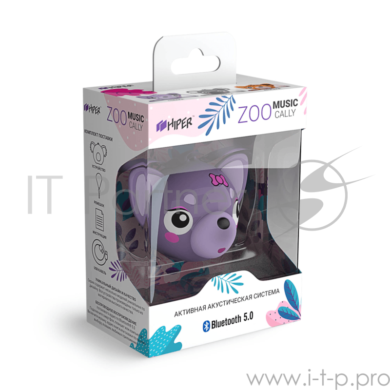 Акустическая система HIPER Портативная акустическая система Bluetooth Speaker HIPER ZOO Music Eddy, Слоненок