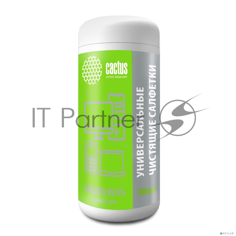 Салфетки влажные Cactus CS-ASC100 антибактериальные (100лист.) спиртовые