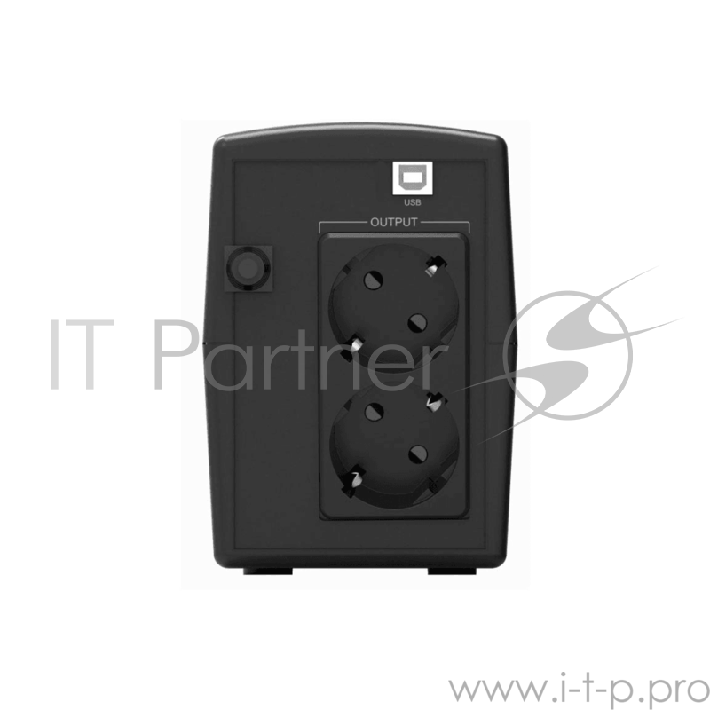 Блок питания HIPER ИБП HIPER CITY-850U, line-interactive, 850ВА(480Вт), 2 розетки Schuko, USB-порт, чёрный