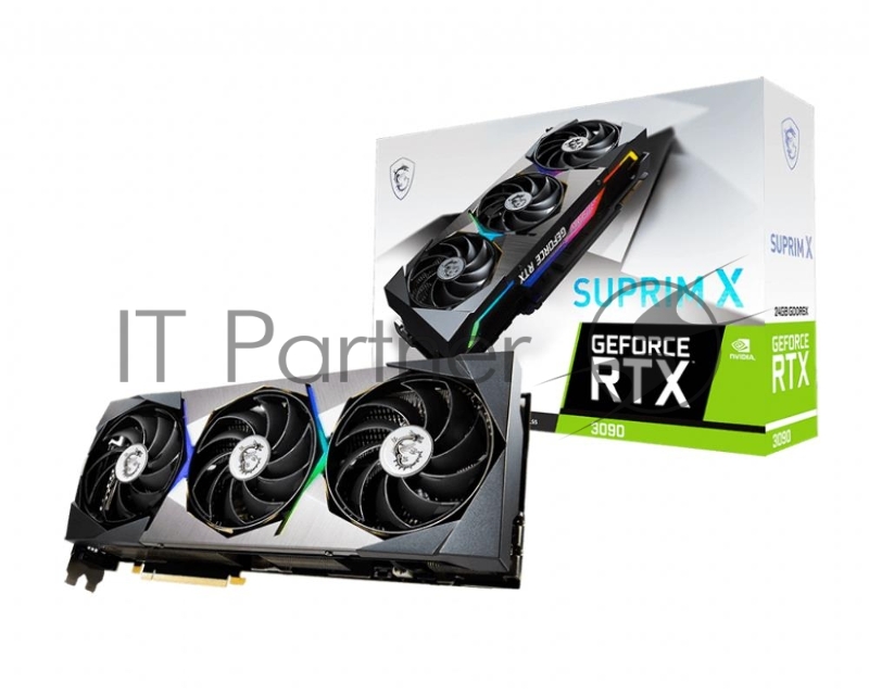 Видеокарта MSI PCI-E 4.0 RTX 3090 SUPRIM X 24G NVIDIA GeForce RTX 3090 24576Mb 384 GDDR6X 1815/19500/HDMIx1/DPx3/HDCP Ret