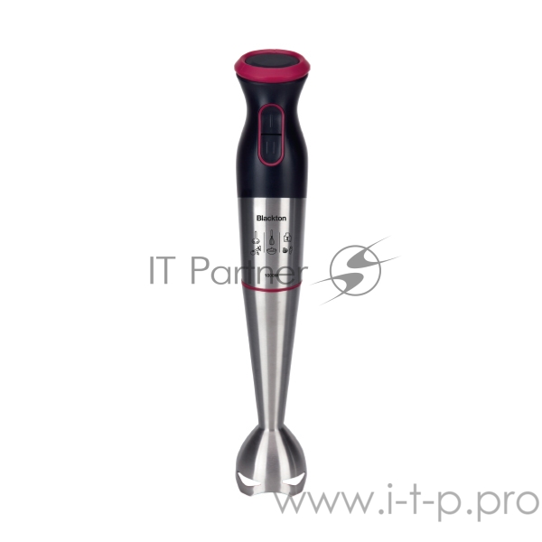 Блендер Blackton Bt HB1033SS Черный-КрасныйПогружной, Номинальная мощность 500Вт, Макс. мощность 1000Вт, Чаша с измельчителем, Объем чаши 500 мл, Мерный стакан, Объем мерного стакана 500 мл, Напряжение, частота тока, 220-240В,50/60Гц