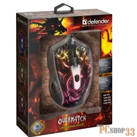 Мышка USB OPTICAL OVERMATCH GM-069 52069 DEFENDER