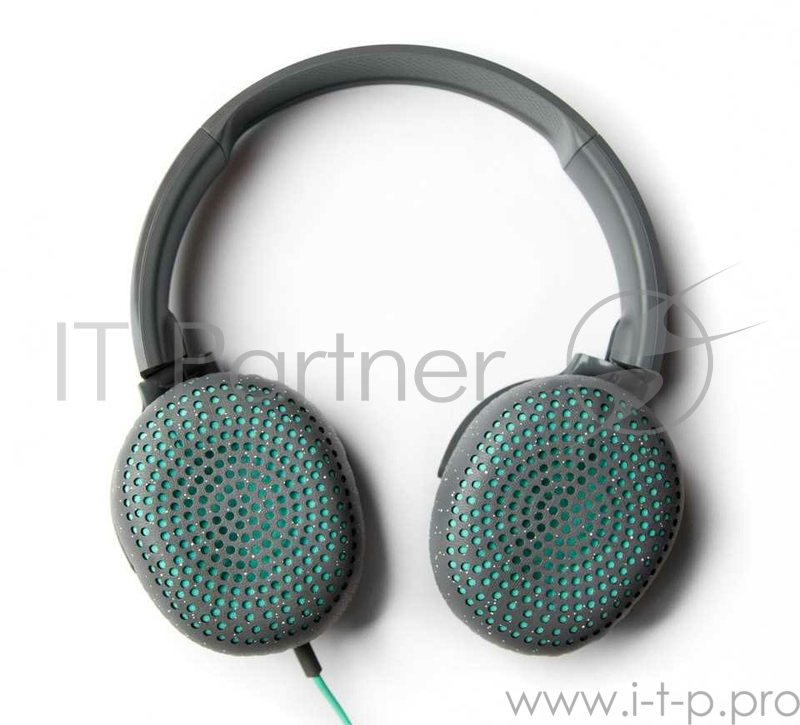 Наушники Skullcandy проводные накладные RIFF ON-EAR W/TAP TECH, серо-бирюзовые в крапинку