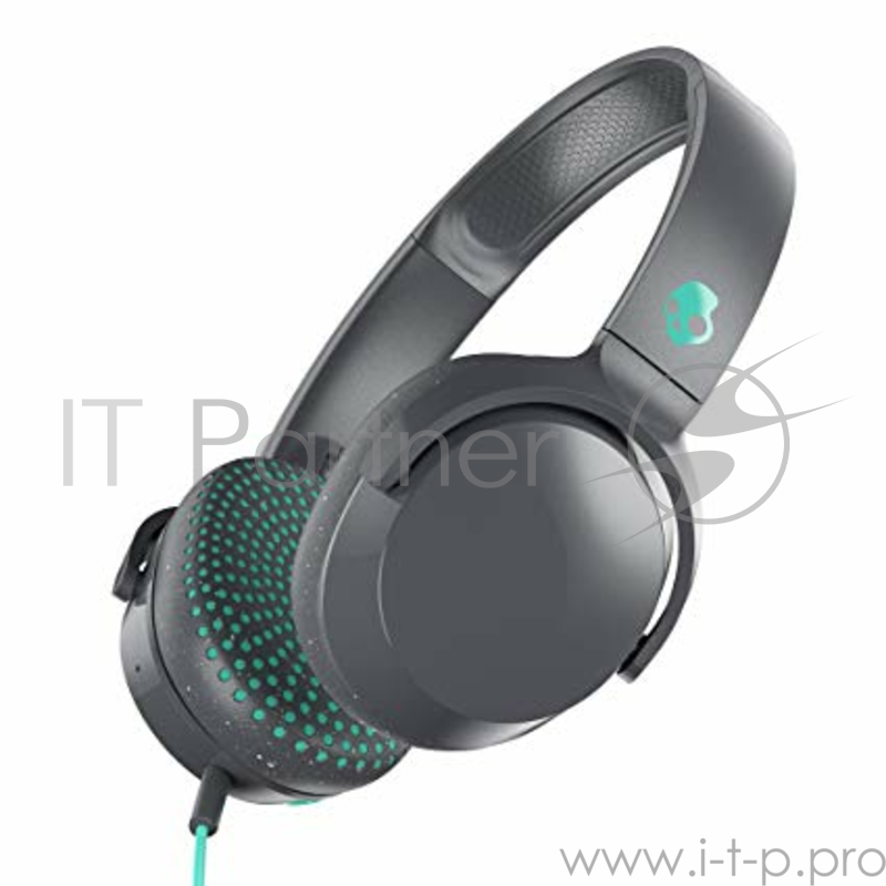 Наушники Skullcandy проводные накладные RIFF ON-EAR W/TAP TECH, серо-бирюзовые в крапинку