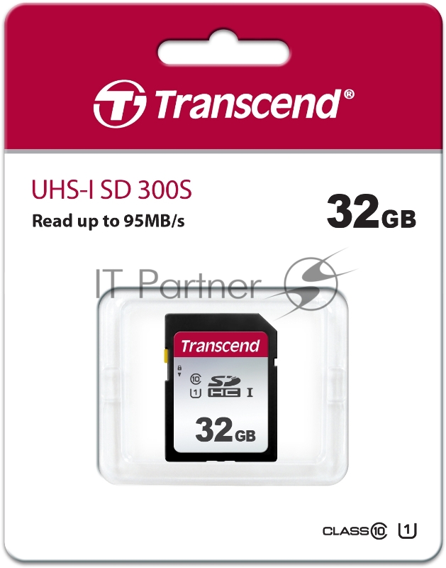 Карта памяти SecureDigital 32Gb Transcend TS32GSDC300S {SDHC Class 10, UHS-I}