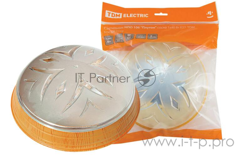 Светильник НПО 106 Плутон 1х40Вт ЛН/КЛЛ/LED Е27 сосна | SQ0328-0032 | TDM