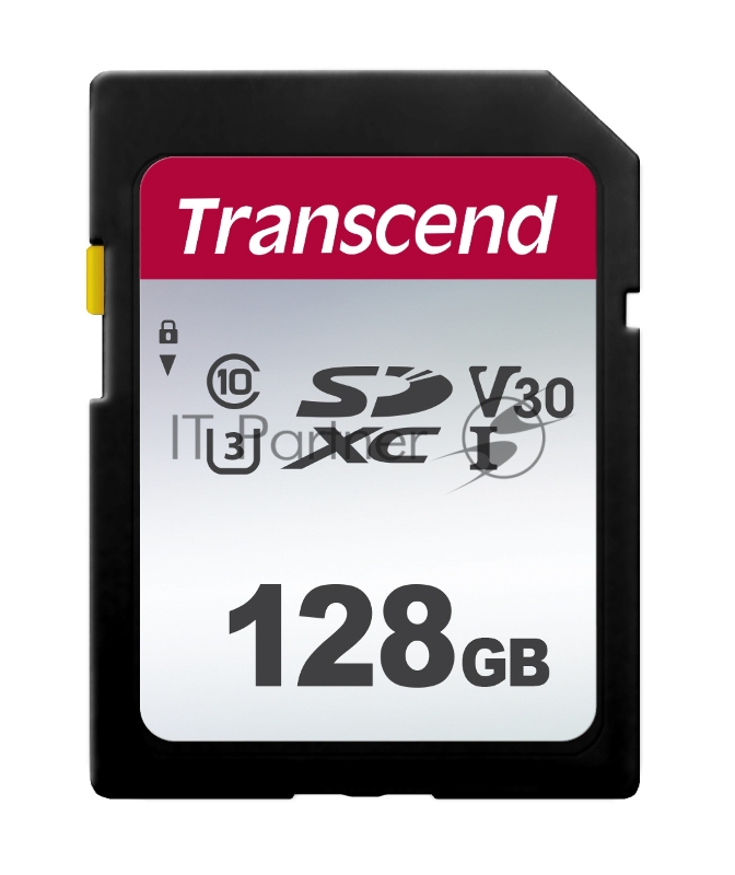 Карта памяти SecureDigital 128Gb Transcend TS128GSDC300S {SDXC Class 10, UHS-I U3}