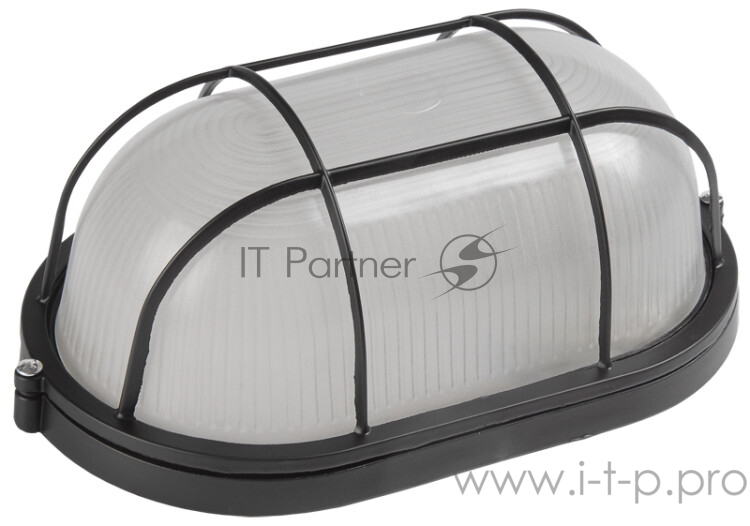 Светильник НПП 1402 60Вт E27 IP54 черн. овал с решеткой ИЭК LNPP0-1402-1-060-K02