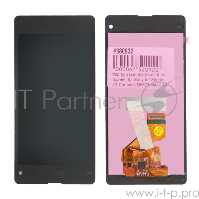 дисплей в сборе с тачскрином для Sony Xperia Z1 Compact D5503, черный