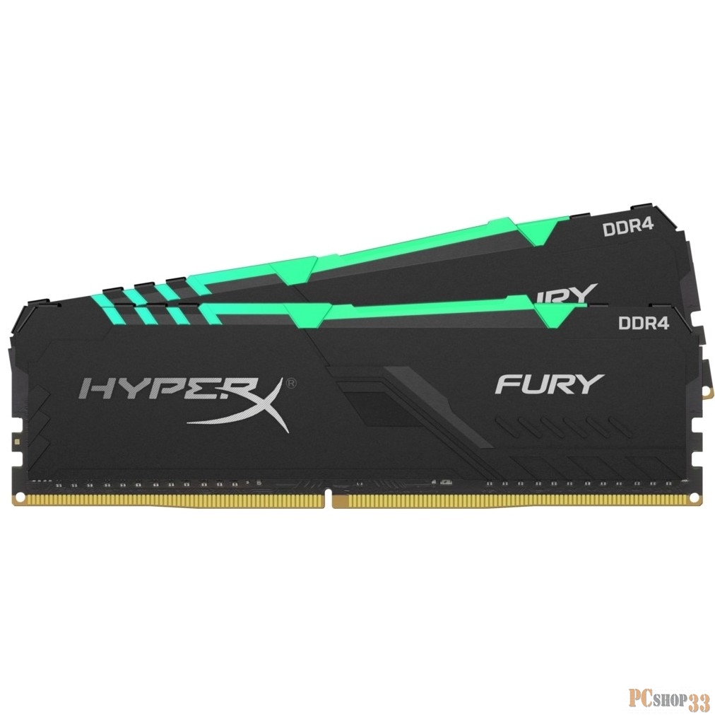 Память оперативная Kingston 64GB 2666MHz DDR4 CL16 DIMM (Kit of 2) HyperX FURY RGB