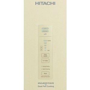 Холодильник HITACHI R-BG410 PU6X GBE бежвое стекло
