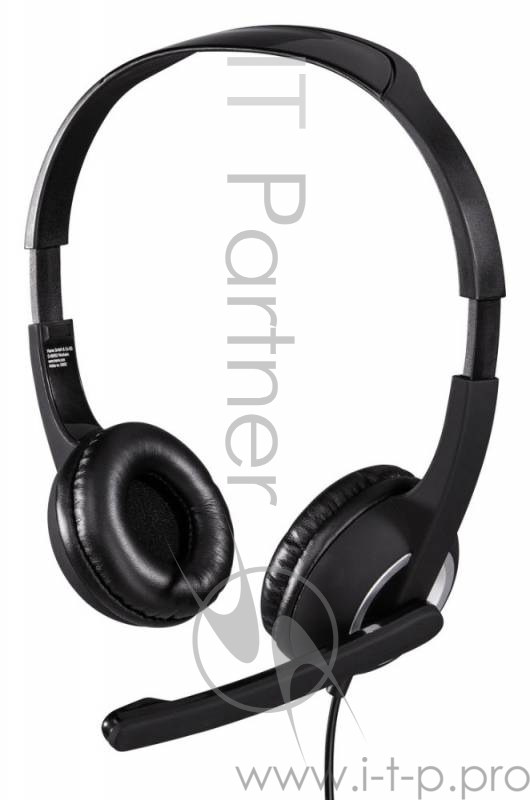 Наушники с микрофоном Hama Essential HS-P150 черный/серебристый 2м мониторные оголовье (00053982)