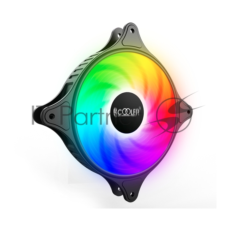 Вентилятор PCCooler FX-120-3 FIXED COLOR FAN 120x120x25мм (3pin+Molex, 80шт./кор, пит. от мат.платы и БП, 1320 об/мин) Retail