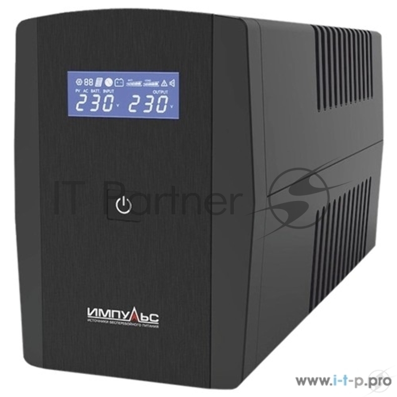 ИБП Импульс Юниор Смарт 600 {600 ВА/360 Вт, LCD, АКБ 1х7Ач, SCHUKOx2},черный {00-КБ001547}