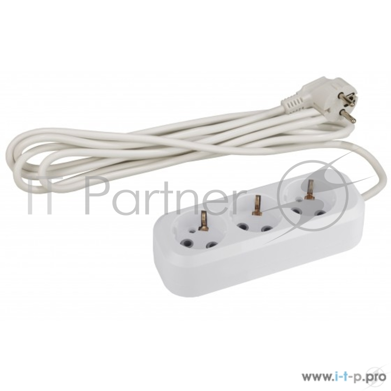 ЭРА Удлинители бытовые, Сетевые фильтры ЭРА Б0023156 Удлинитель UX-3e-3m с заземлением 3 гнезда 3 м {ABS-пластик, 3х0,75 мм2}