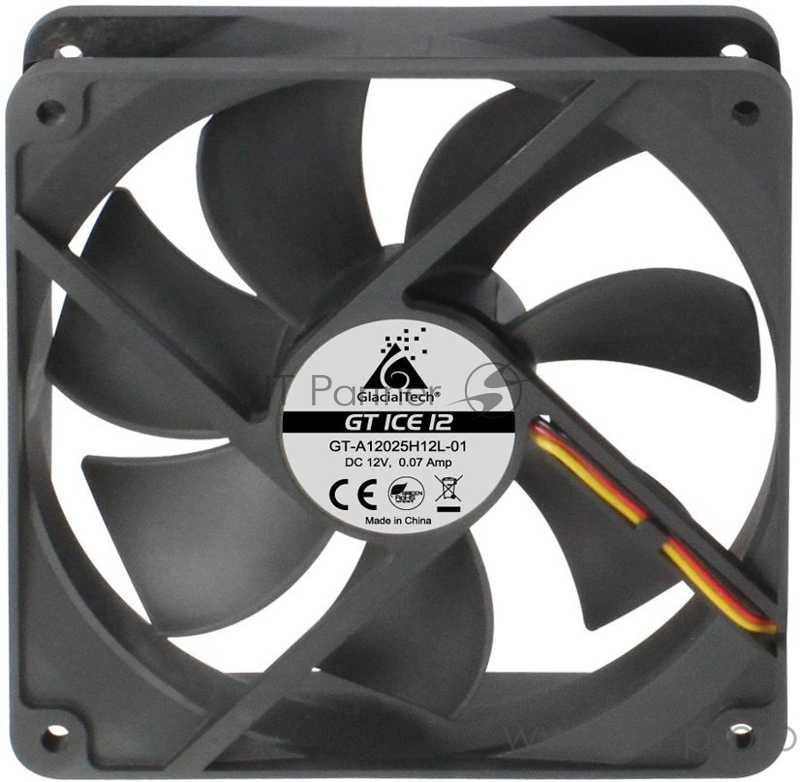 Вентилятор Glacialtech GT ICE 12 120x120x25mm 3-pin 4-pin (Molex)19dB Ret