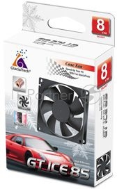 Вентилятор Glacialtech GT ICE 8S 80x80x25mm 3-pin 4-pin (Molex)20dB Ret