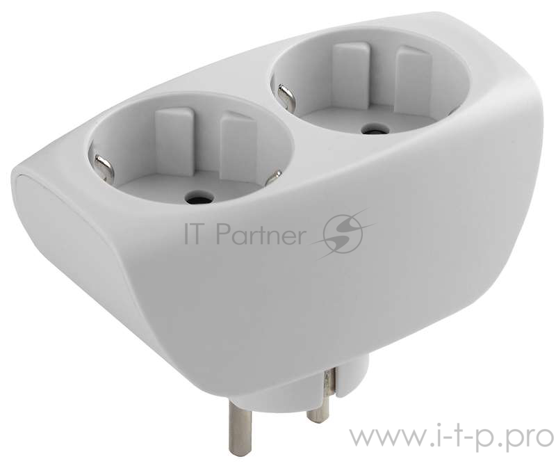 ЭРА Удлинители бытовые, Сетевые фильтры ЭРА C0045528 Разветвитель SP-2e-W белый 2 гн. с заземлением