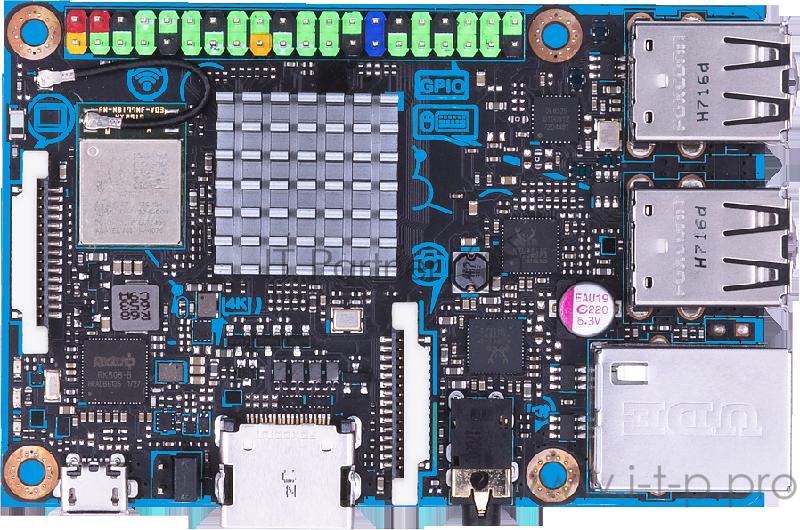 Материнская плата с процессором TINKER BOARD S