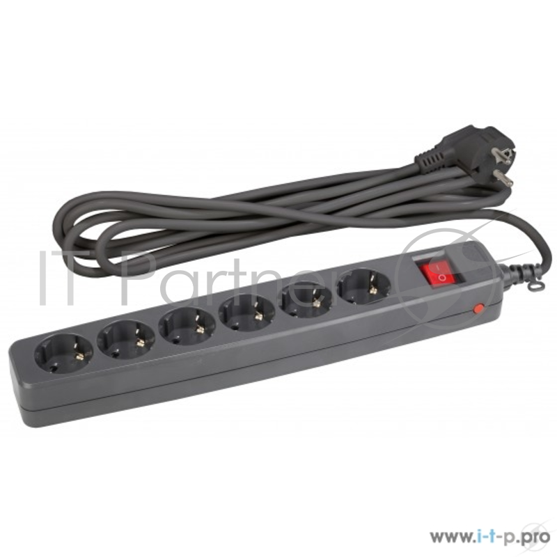 ЭРА Удлинители бытовые, Сетевые фильтры ЭРА C0039534 Сетевой фильтр SF-6es-2m-B черный {3x1 мм2, со шт, с выкл, 6гн, 2м, защита от короткого замыкания, от перегрузки, от импульсных и высокочастнотных помех}